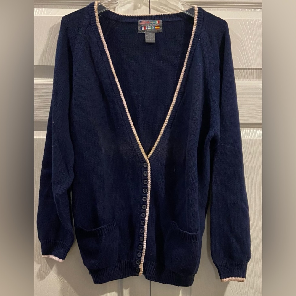 vintage paris sport club cardigan sweater size medium
